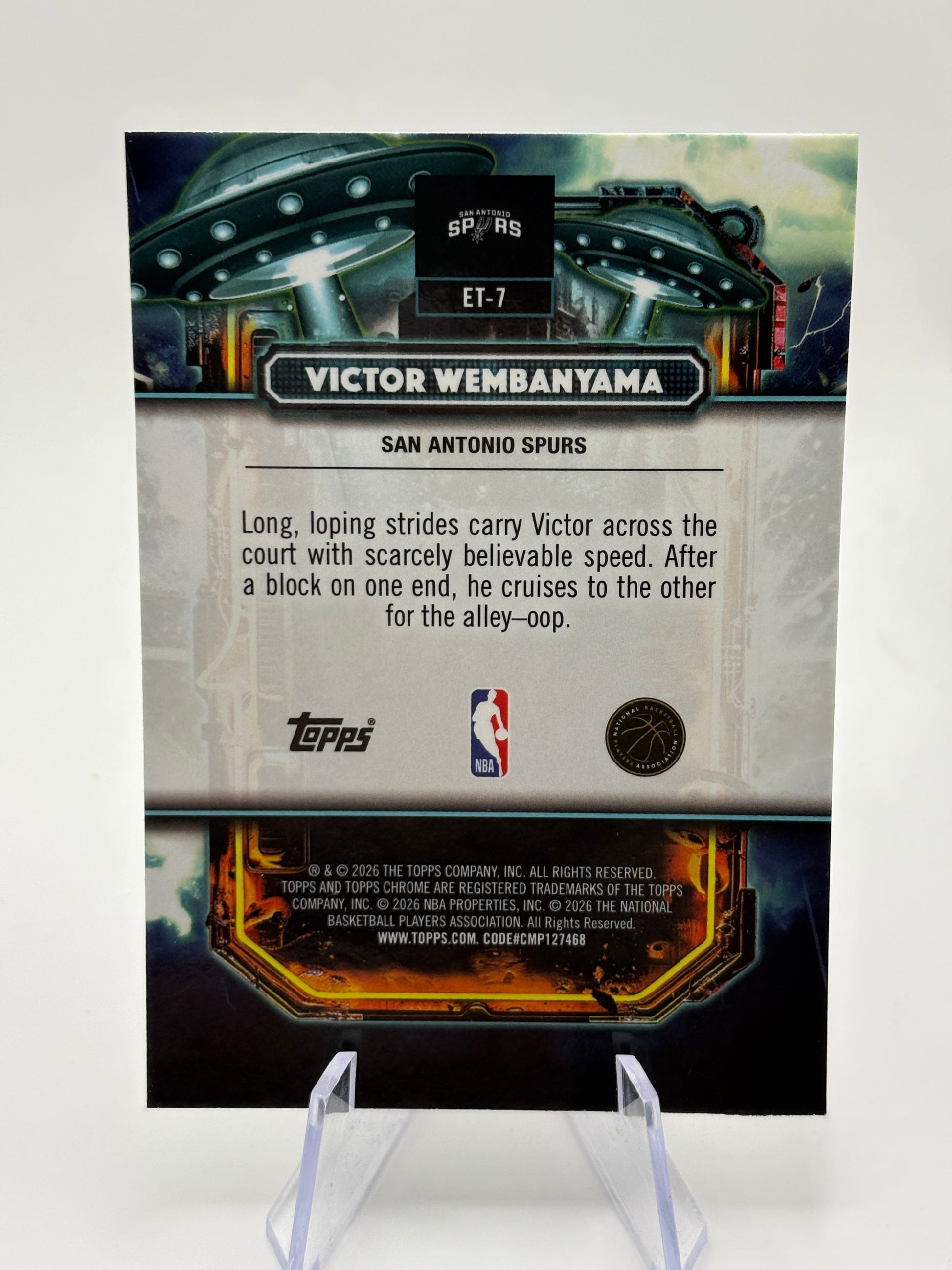 2025-26 Topps Chrome Cosmic Victor Wembanyama #ET-7 Extra Terrestrial Spurs FRENLY BRICKS - Open 7 Days image 2