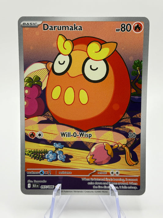 Pokemon TCG Black Bolt - Darumaka 097/086 Illustration Rare NM FRENLY BRICKS - Open 7 Days