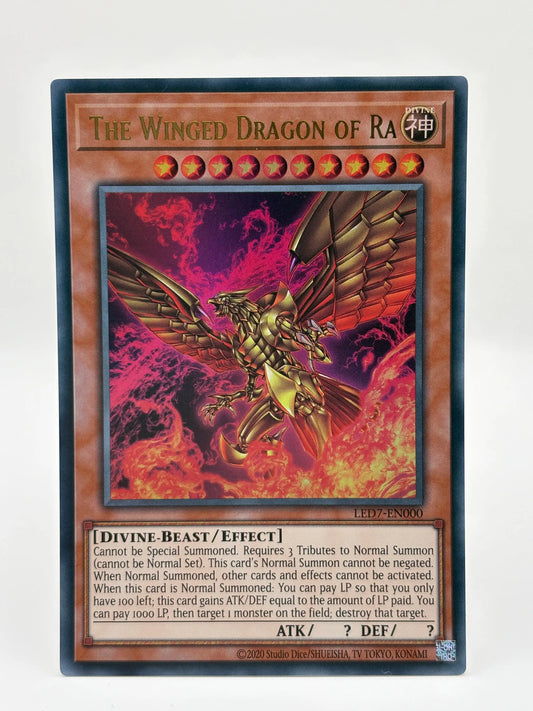 The Winged Dragon of Ra (Alternate Art) LED7-EN000 Rage of Ra Yugioh Card FRENLY BRICKS - Open 7 Days