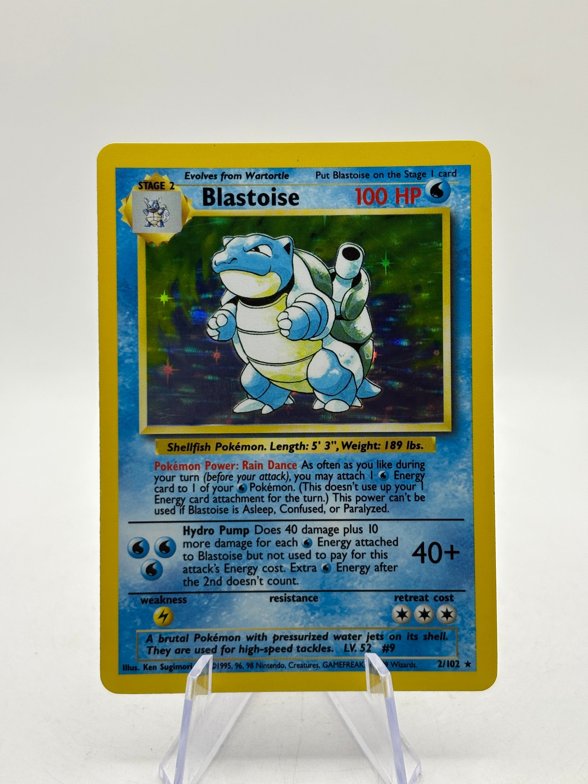 Pokemon TCG WOTC Base Set - Blastoise 2/102 Rare Holo LP FRENLY BRICKS - Open 7 Days