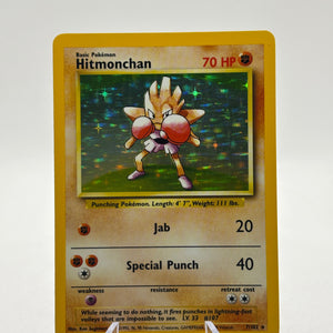 Pokemon TCG WOTC Base Set - Hitmonchan 7/102 Rare Holo LP FRENLY BRICKS - Open 7 Days