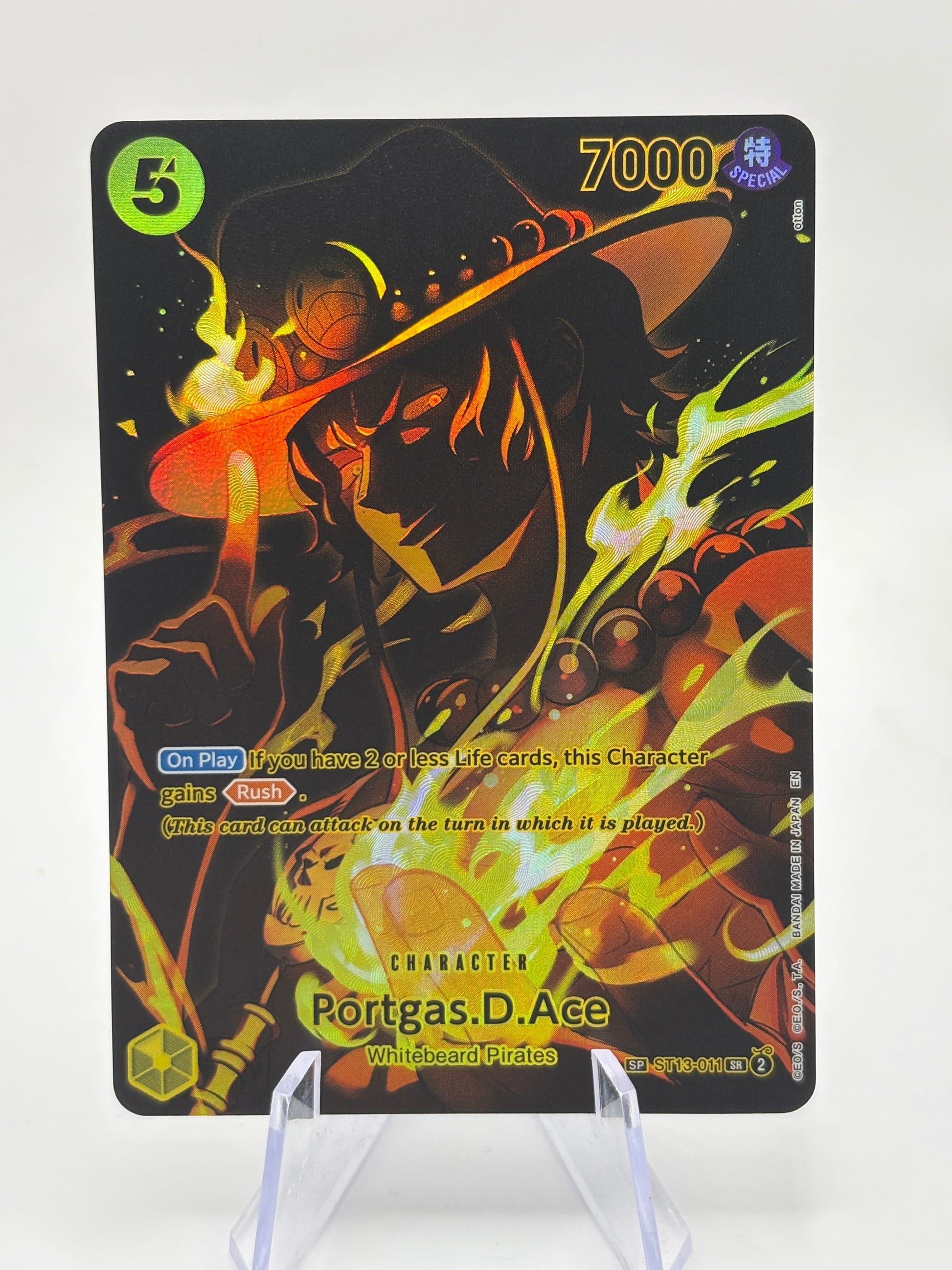 One Piece TCG - Portgas D Ace ST13-011 SR SP NM ALT ART FRENLY BRICKS - Open 7 Days image 1