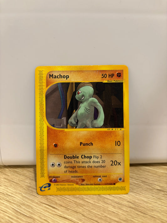 Machop 117/165 Pokemon TCG Card Expedition Base Set Regular NM FRENLY BRICKS - Open 7 Days