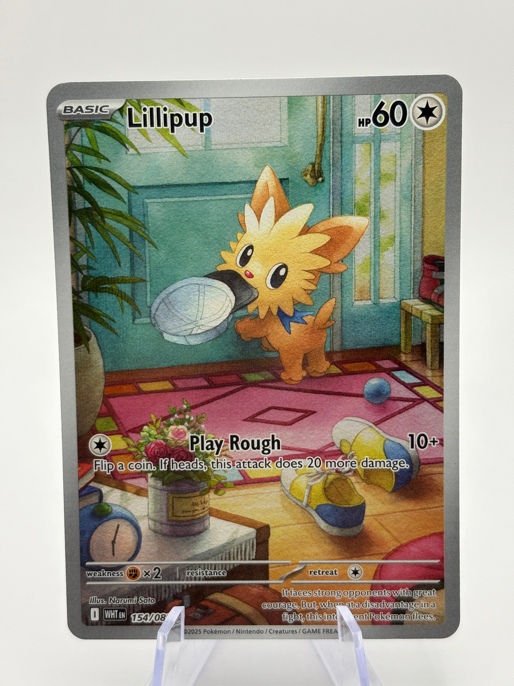 Pokemon TCG White Flare - Lillipup 154/086 Illustration Rare NM FRENLY BRICKS - Open 7 Days