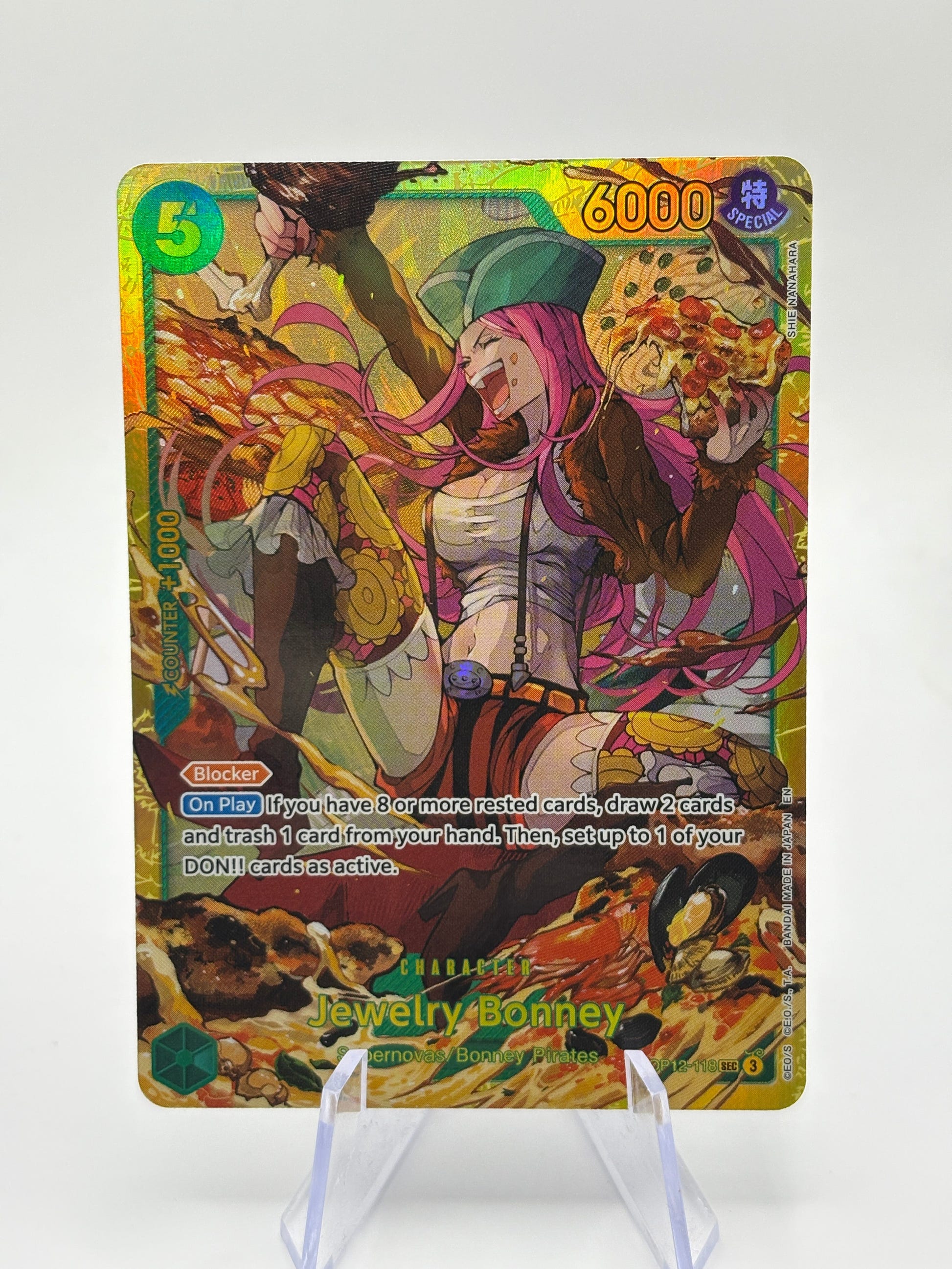 Bandai One Piece Jewelry Bonney OP12-118 Secret Rare Alt Art Foil EN FRENLY BRICKS - Open 7 Days image 1