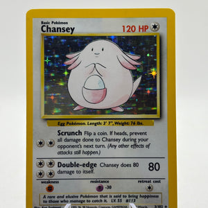 Pokemon TCG WOTC Base Set Unlimited - Chansey 3/102 Rare Holo MP FRENLY BRICKS - Open 7 Days