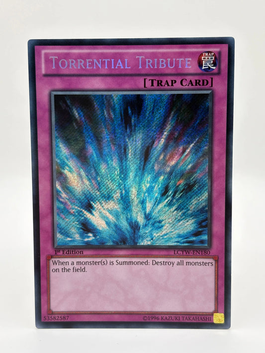 Torrential Tribute LCYW-EN180 Secret Rare 1st Edition LP Yu-Gi-Oh! Yugioh Card LP FRENLY BRICKS - Open 7 Days