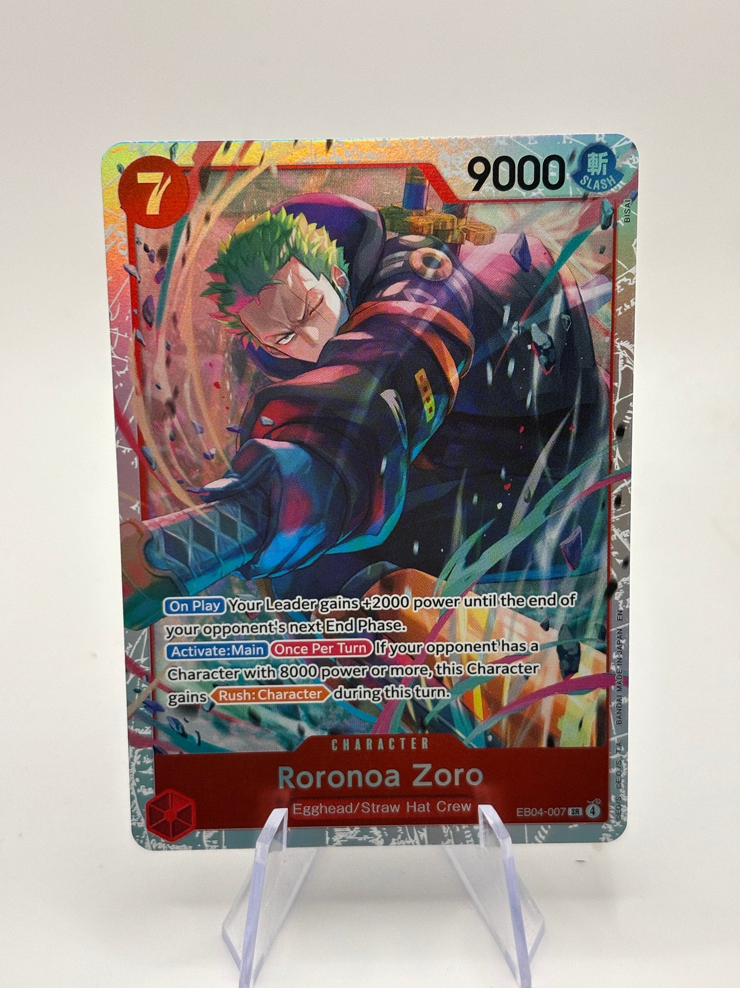 One Piece Roronoa Zoro EB04-007 SR Eng OP15 FRENLY BRICKS - Open 7 Days