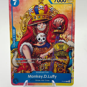 One Piece Card Monkey D Luffy P-043 2ND ANNIVERSARY Pirate King Promo English NM FRENLY BRICKS - Open 7 Days