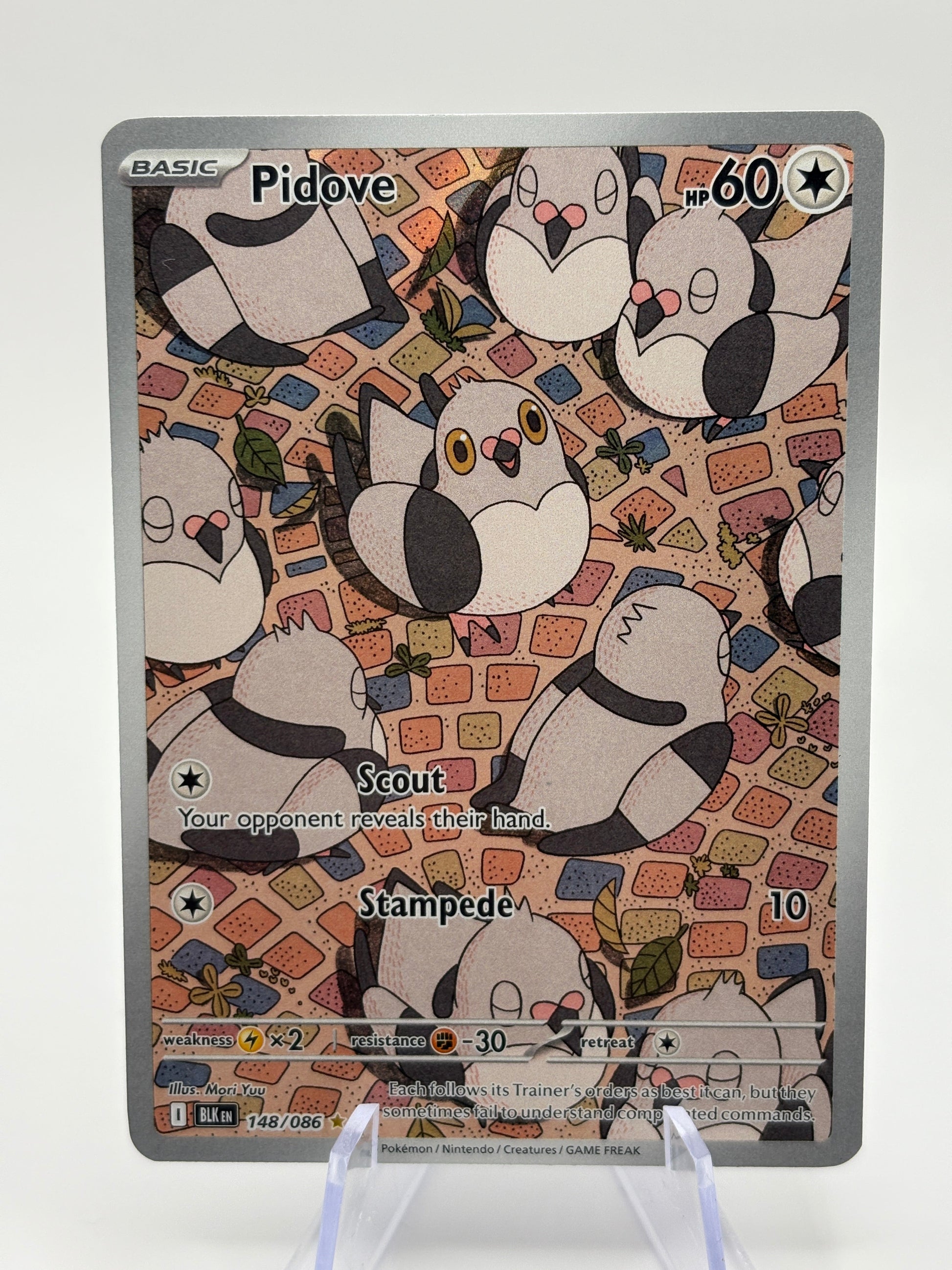 Pokemon TCG Black Bolt - Pidove 148/086 Illustration Rare NM FRENLY BRICKS - Open 7 Days