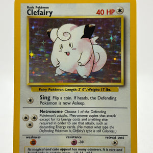 Pokemon TCG WOTC Base Set Unlimited - Clefairy 5/102 Rare Holo LP FRENLY BRICKS - Open 7 Days