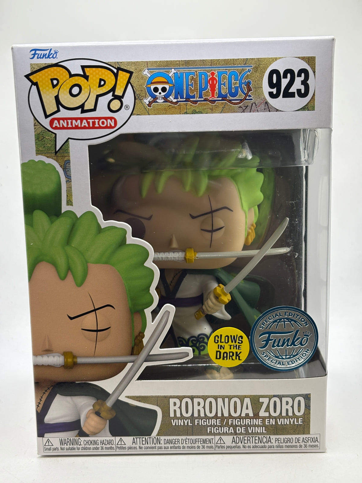 Funko POP! Animation One Piece #923 Roronoa Zoro Glow Special Edition image 1