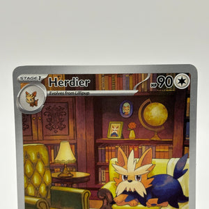 Pokemon TCG White Flare - Herdier 155/086 Illustration Rare NM FRENLY BRICKS - Open 7 Days