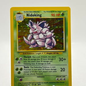 Pokemon TCG WOTC Base Set Unlimited - Nidoking 11/102 Rare Holo LP FRENLY BRICKS - Open 7 Days