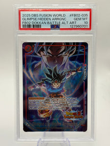 Glimpse of a Hidden Arrogance FB02-035 Dragon Ball Dokkan Battle Alt Art PSA 10