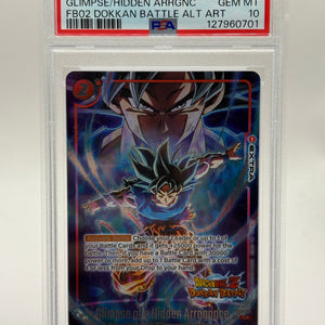 Glimpse of a Hidden Arrogance FB02-035 Dragon Ball Dokkan Battle Alt Art PSA 10 FRENLY BRICKS - Open 7 Days