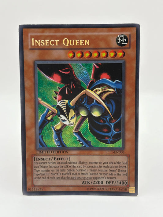 Yugioh Insect Queen CT1-EN005 Secret Rare Limited Edition LP FRENLY BRICKS - Open 7 Days