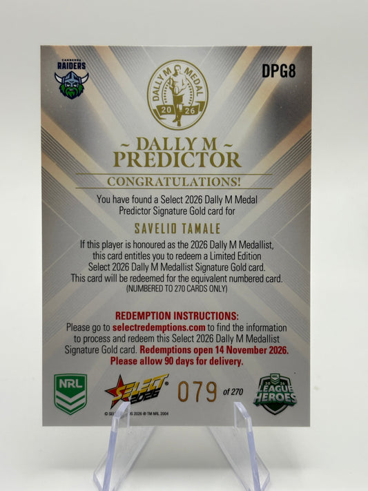 2026 League Heroes Dally M Predictor Savelio Tamale /270 FRENLY BRICKS - Open 7 Days