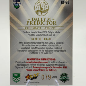 2026 League Heroes Dally M Predictor Savelio Tamale /270 FRENLY BRICKS - Open 7 Days