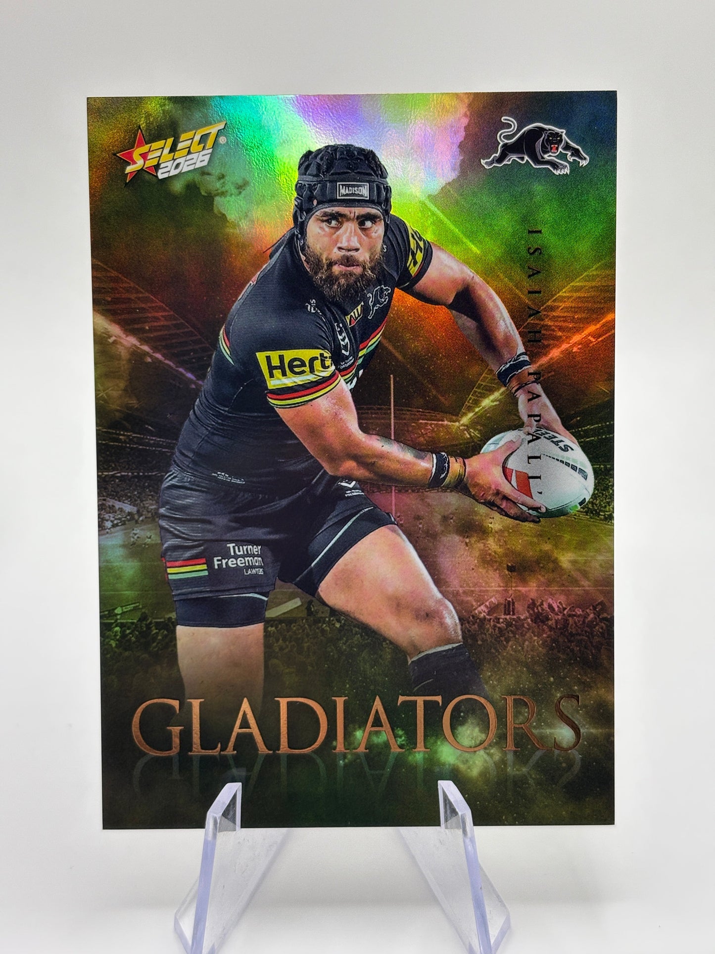 2026 Select NRL League Heroes Gladiators Gold Isaiah Papali'i /140 Panthers FRENLY BRICKS - Open 7 Days