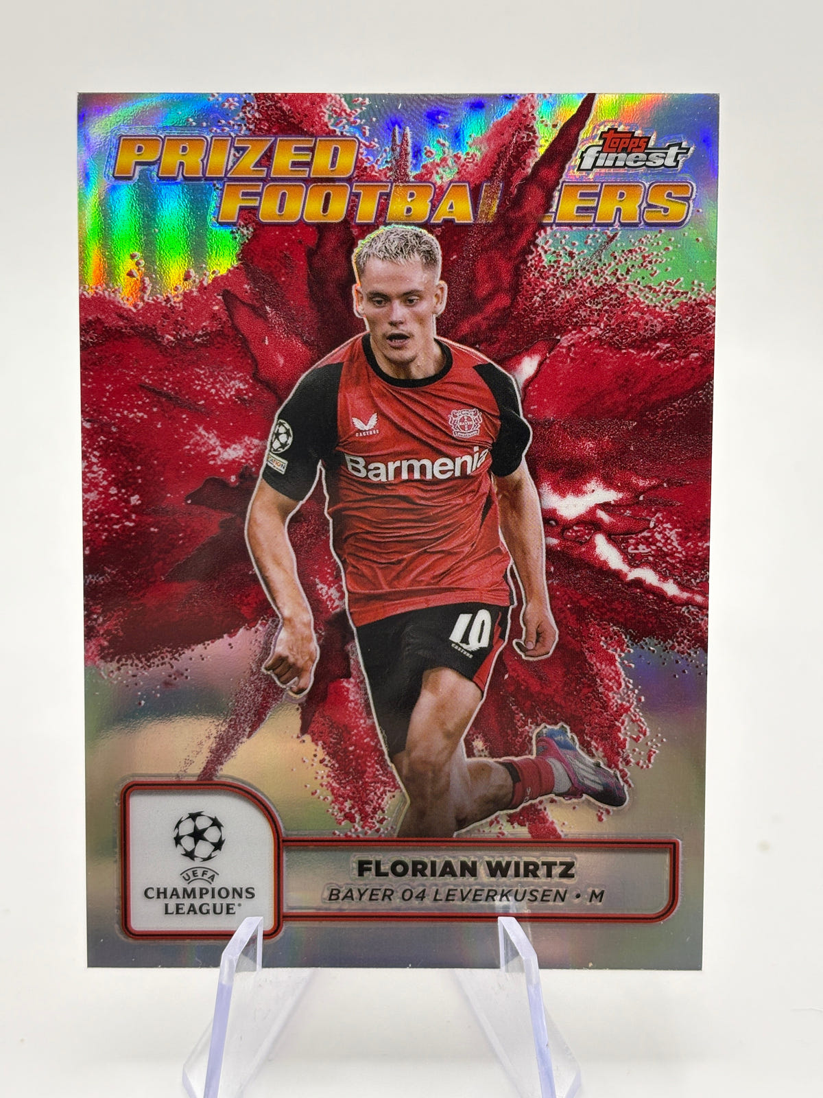 2024-25 Topps Finest UEFA Prized Footballers Fusion FLORIAN WIRTZ RED / RED FRENLY BRICKS - Open 7 Days image 1