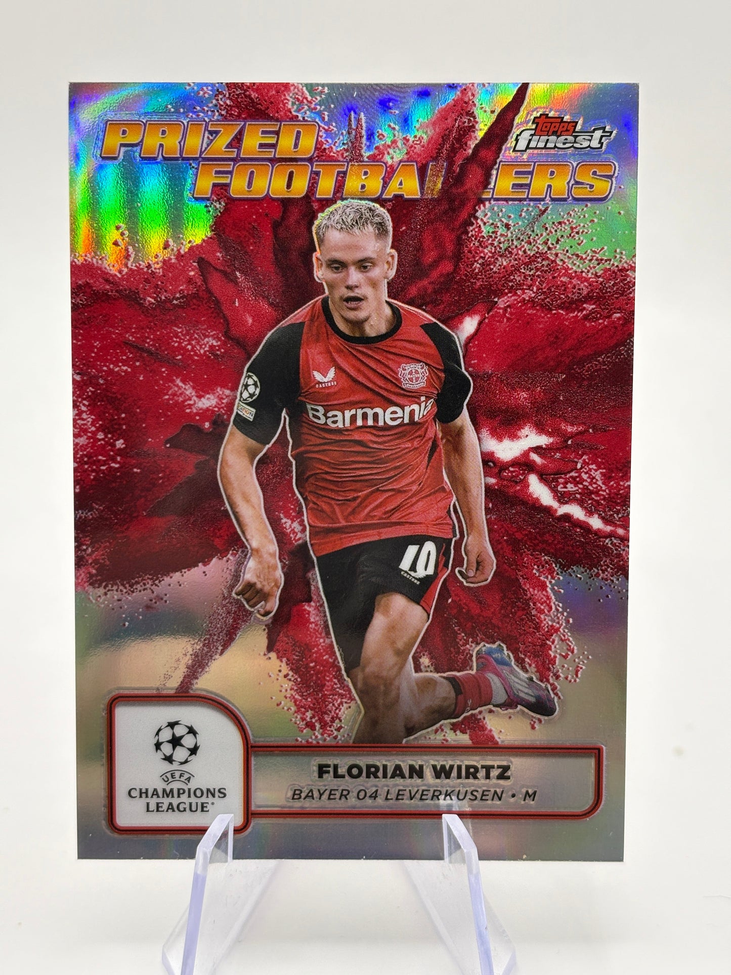 2024-25 Topps Finest UEFA Prized Footballers Fusion FLORIAN WIRTZ RED / RED FRENLY BRICKS - Open 7 Days