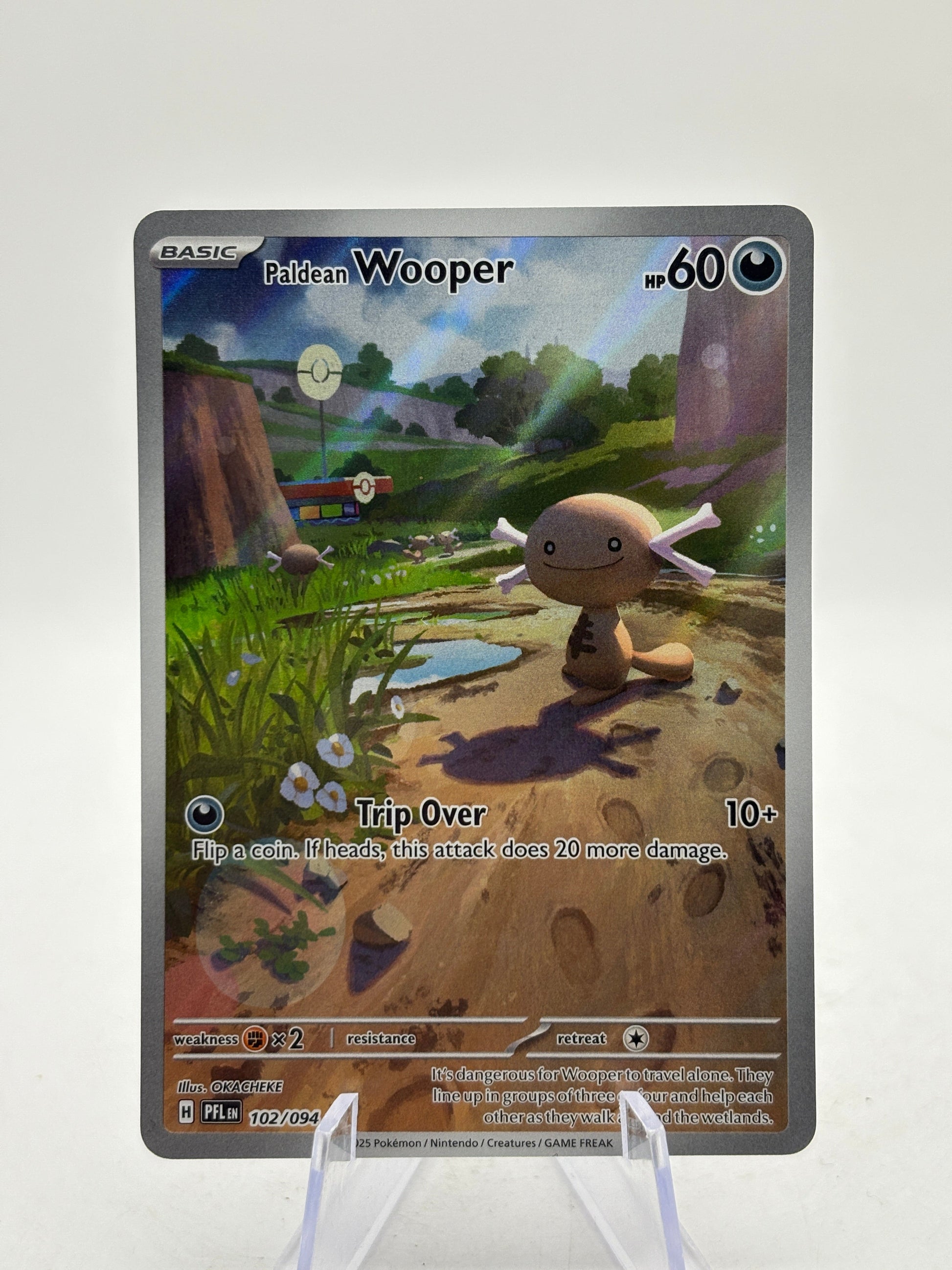 Pokemon TCG Mega Phantasmal Flames - Paldean Wooper 102/094 Illustration Rare NM FRENLY BRICKS - Open 7 Days