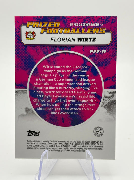 2024-25 Topps Finest UEFA Prized Footballers Fusion FLORIAN WIRTZ RED / RED FRENLY BRICKS - Open 7 Days