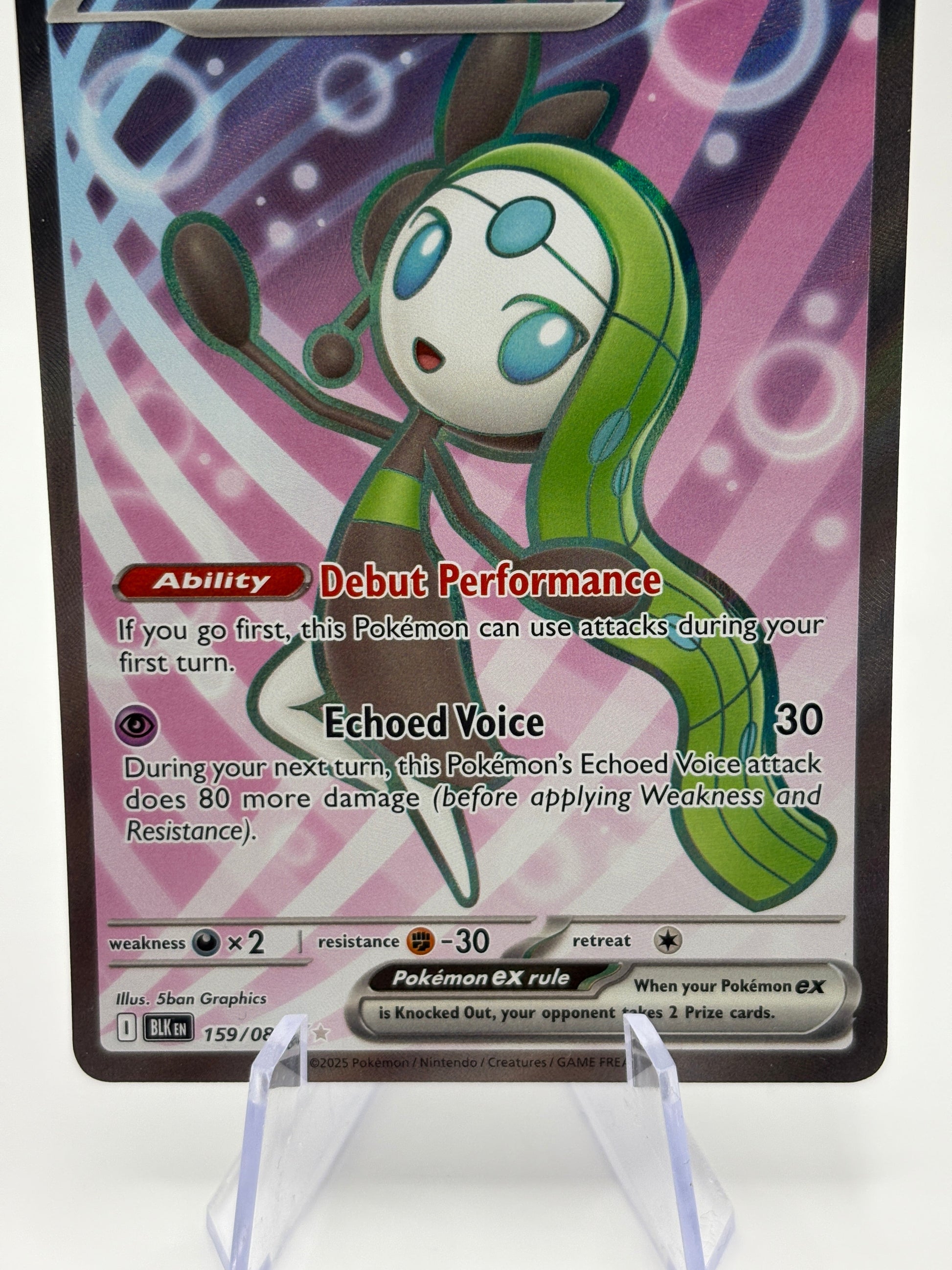 Pokemon TCG Black Bolt - Meloetta EX 159/086 Full Art Rare NM FRENLY BRICKS - Open 7 Days