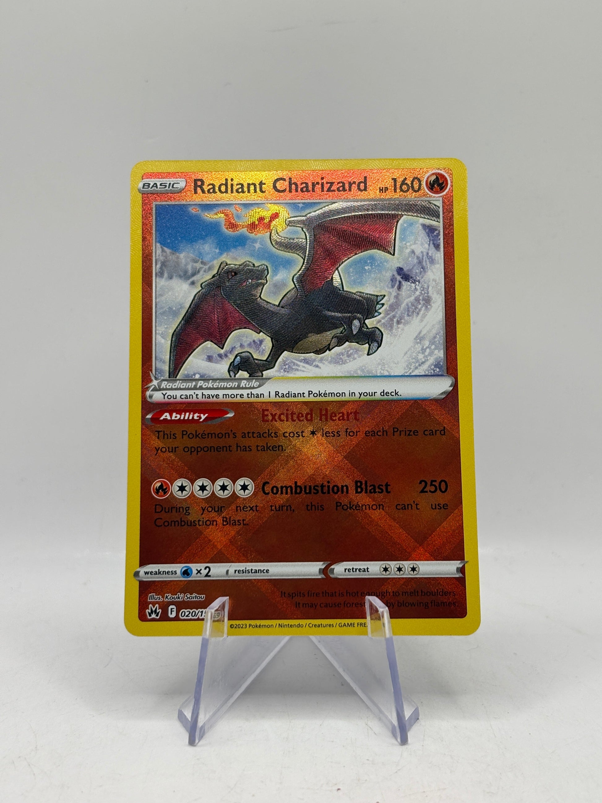 Pokemon TCG Sword & Shield Crown Zenith - Radiant Charizard 020/159 Rare Holo NM (1) FRENLY BRICKS - Open 7 Days