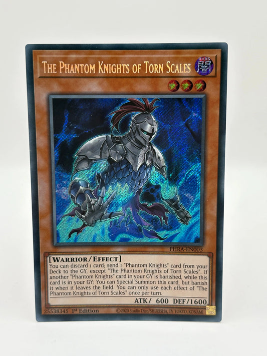 The Phantom Knights of Torn Scales - PHRA-EN003 - Secret Rare - 1st Edition LP Yu-Gi-Oh FRENLY BRICKS - Open 7 Days