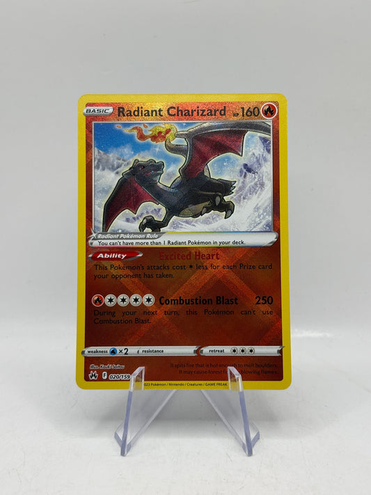 Pokemon TCG Sword & Shield Crown Zenith - Radiant Charizard 020/159 Rare Holo NM (2) FRENLY BRICKS - Open 7 Days