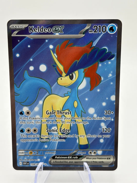 Pokemon TCG White Flare - Keldeo EX 159/086 Full Art Rare NM FRENLY BRICKS - Open 7 Days