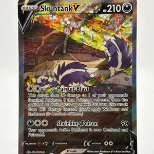 Pokemon TCG Sword & Shield Silver Tempest - Skuntank V 181/195 Full Art NM FRENLY BRICKS - Open 7 Days