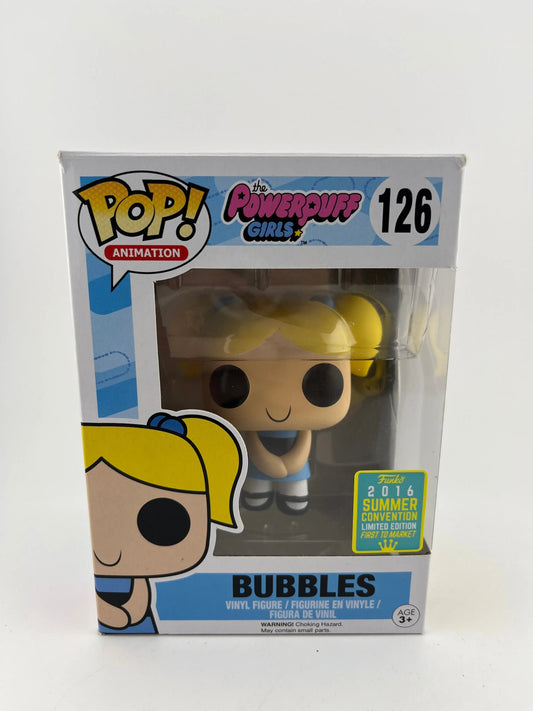 Funko POP Animation The Powerpuff Girls Bubbles #126 2016 Summer Convention Excl FRENLY BRICKS - Open 7 Days