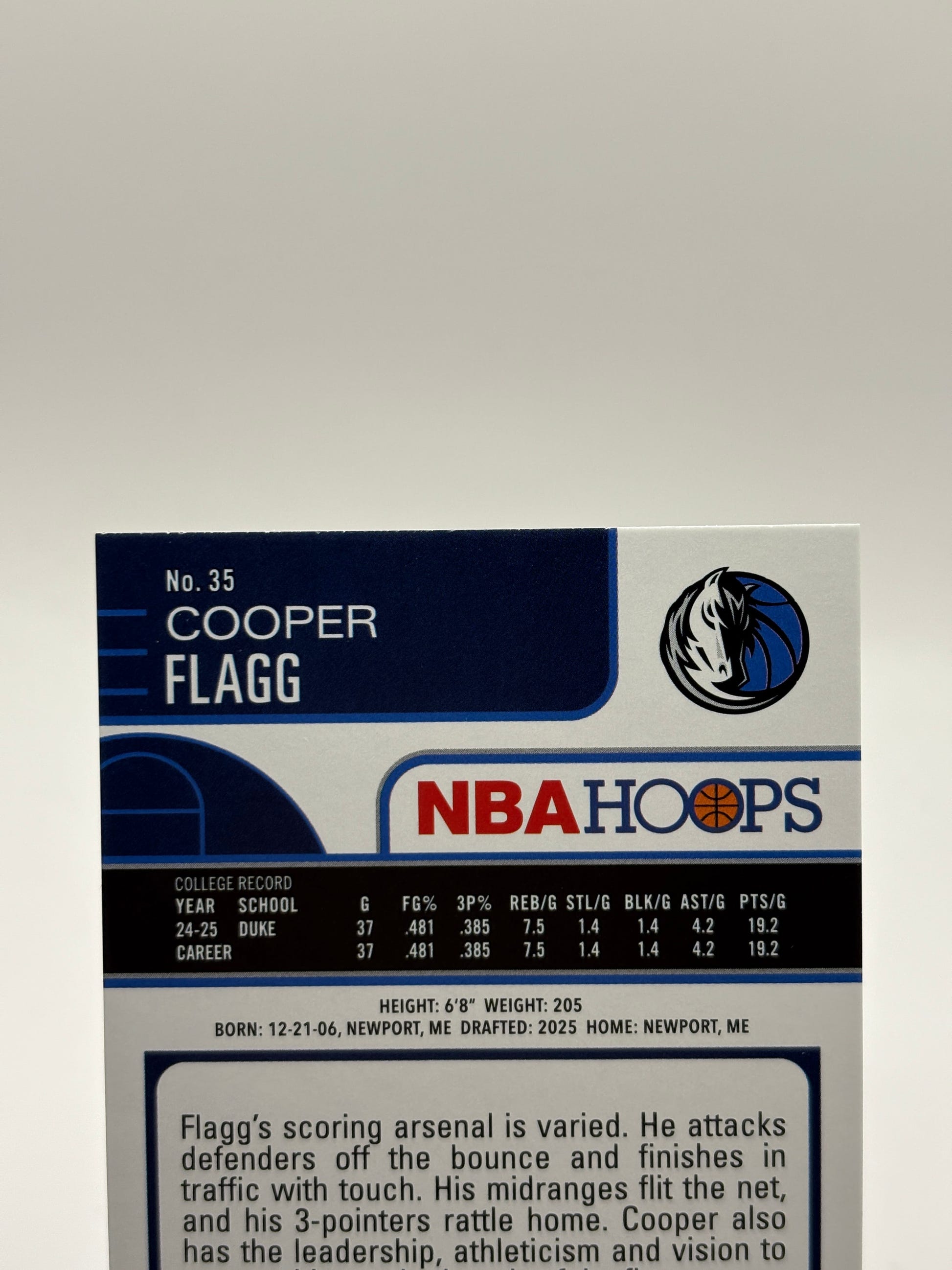 2025 Topps NBA Hoops Cooper Flagg RC Silver Foil Dallas Mavericks Rookie #35 FRENLY BRICKS - Open 7 Days image 3