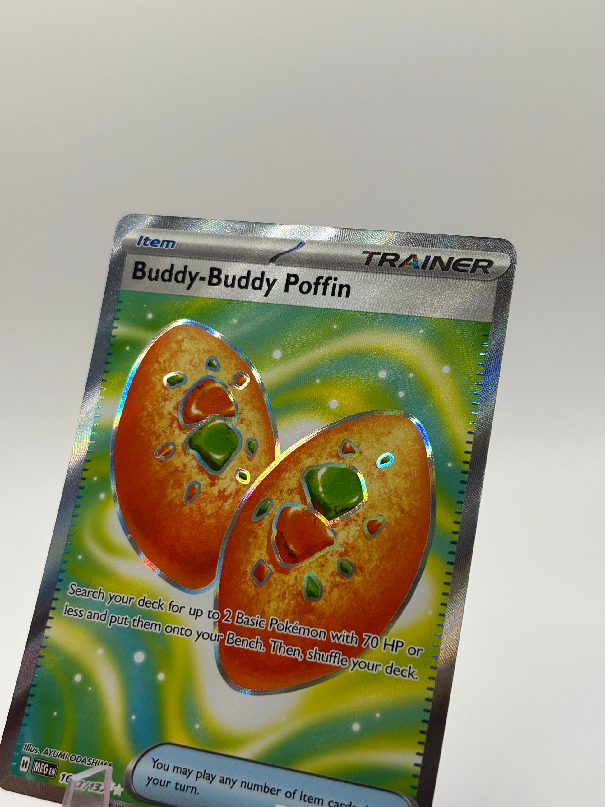 Pokemon TCG Mega Evolution - Buddy-Buddy Poffin 167/132 Ultra Rare Full Art NM FRENLY BRICKS - Open 7 Days
