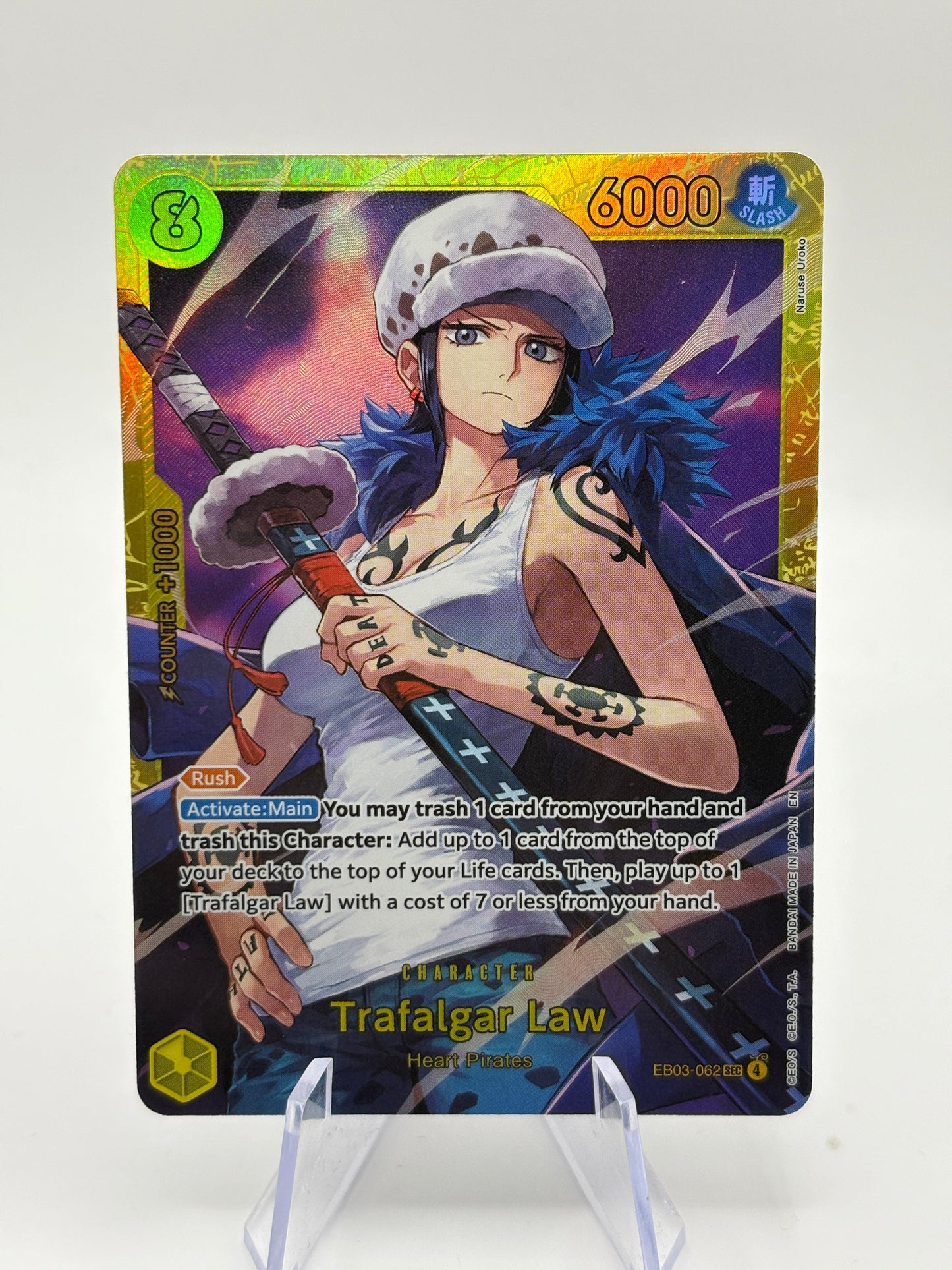 Trafalgar Law EB-03 EB03-062 Foil SEC NM Extra Booster: One Piece Heroines FRENLY BRICKS - Open 7 Days