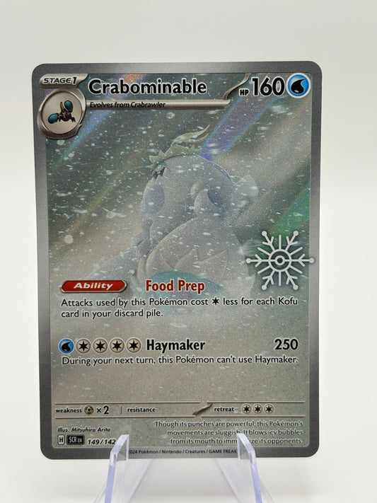 Pokemon TCG Stellar Crown Holiday Calendar - Crabominable 149/142 NM FRENLY BRICKS - Open 7 Days