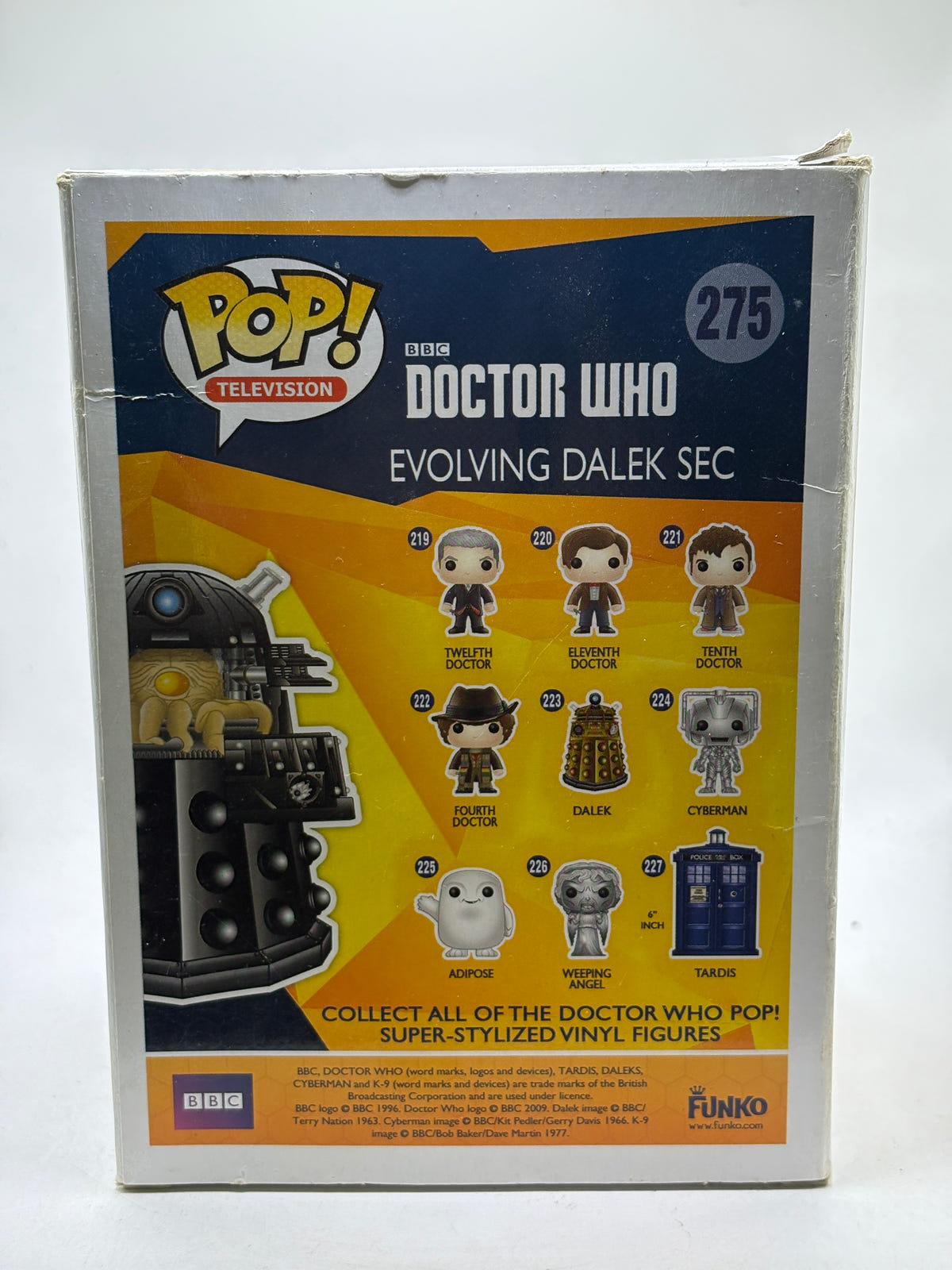 Funko POP! Television Doctor Who #275 Evolving Dalek Sec Vinyl Figure Box DMG image 3