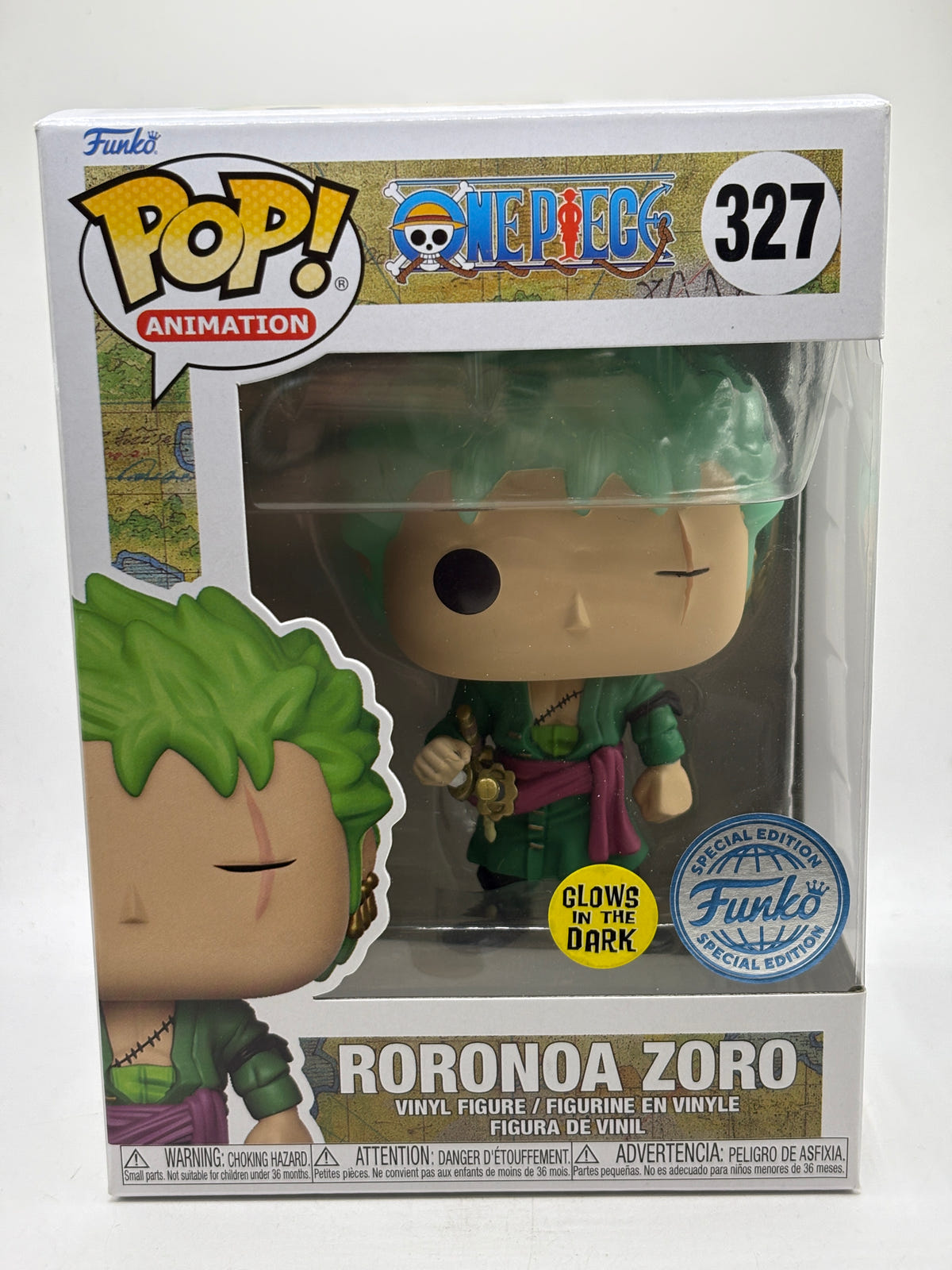 Funko POP! Animation One Piece #327 Roronoa Zoro Glow Special Edition image 1