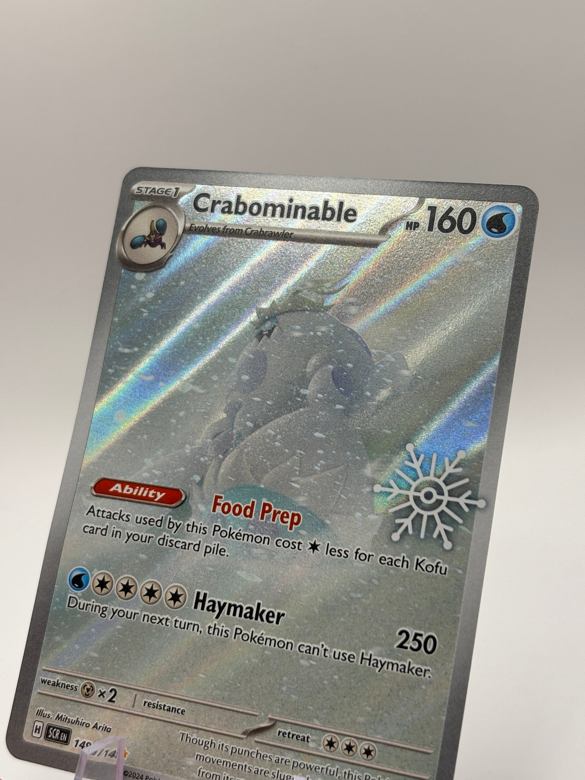 Pokemon TCG Stellar Crown Holiday Calendar - Crabominable 149/142 NM FRENLY BRICKS - Open 7 Days