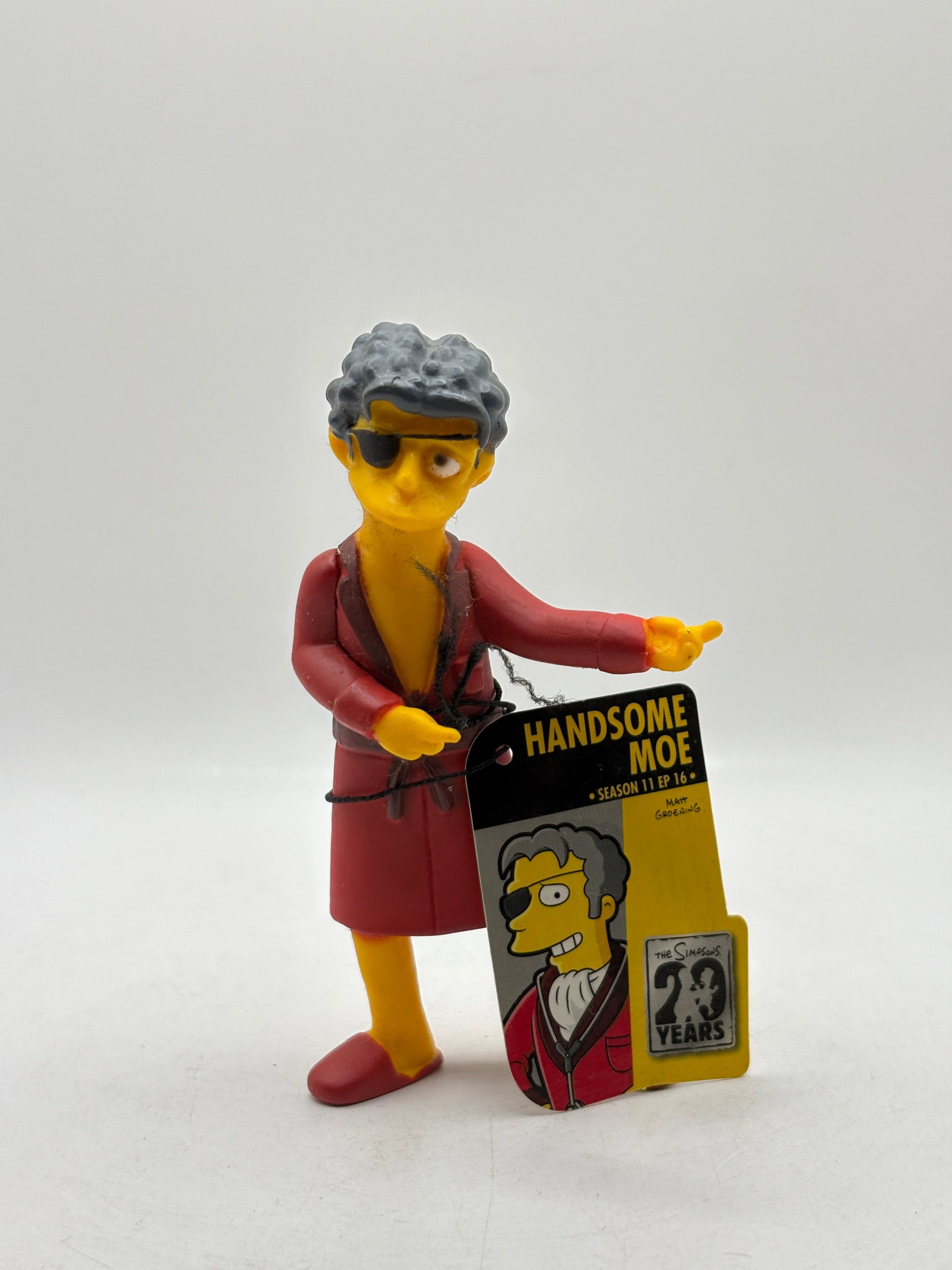 The Simpsons Figure (2009) - Handsome Moe with Tag FRENLY BRICKS - Open 7 Days