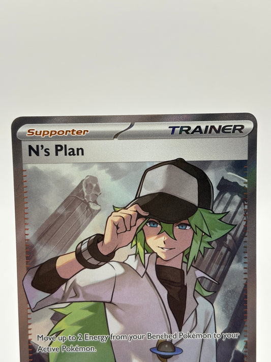 Pokemon TCG Black Bolt - N’s Plan 163/086 Ultra Rare Full Art Trainer NM FRENLY BRICKS - Open 7 Days