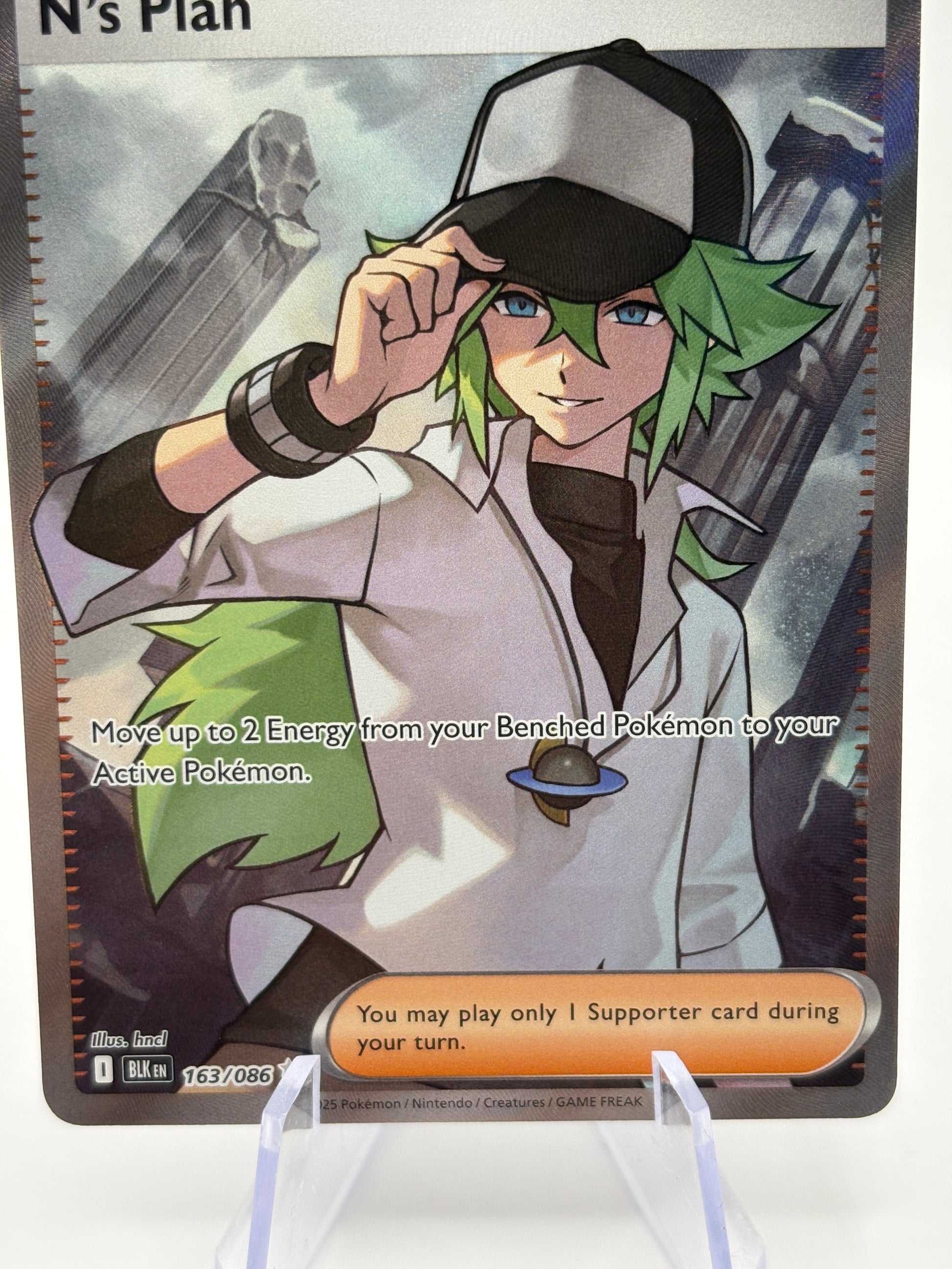 Pokemon TCG Black Bolt - N’s Plan 163/086 Ultra Rare Full Art Trainer NM FRENLY BRICKS - Open 7 Days