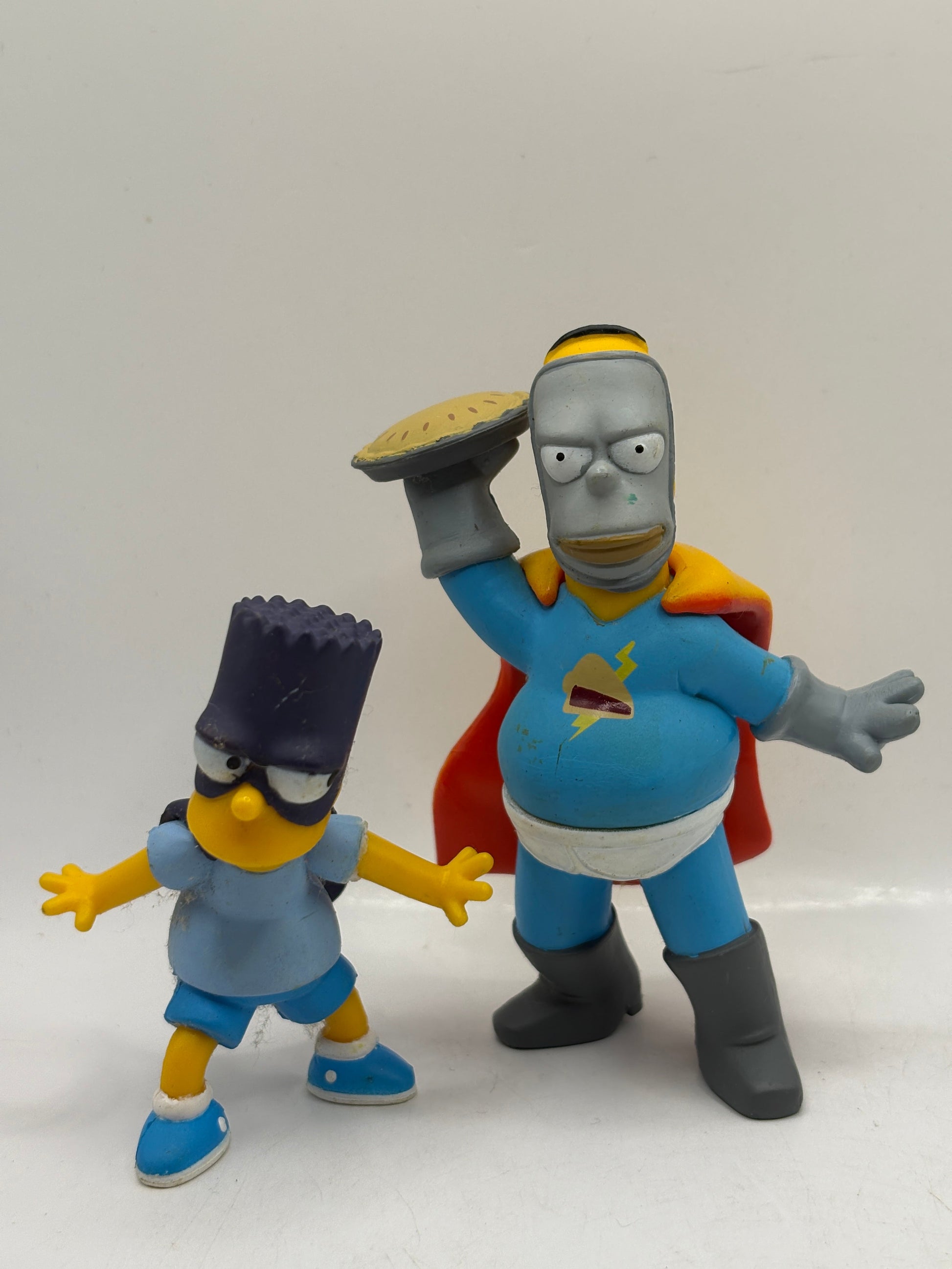 The Simpsons 2005/2006 Super Heroes Action Figure Lot - Homer, Bart & Milhouse FRENLY BRICKS - Open 7 Days