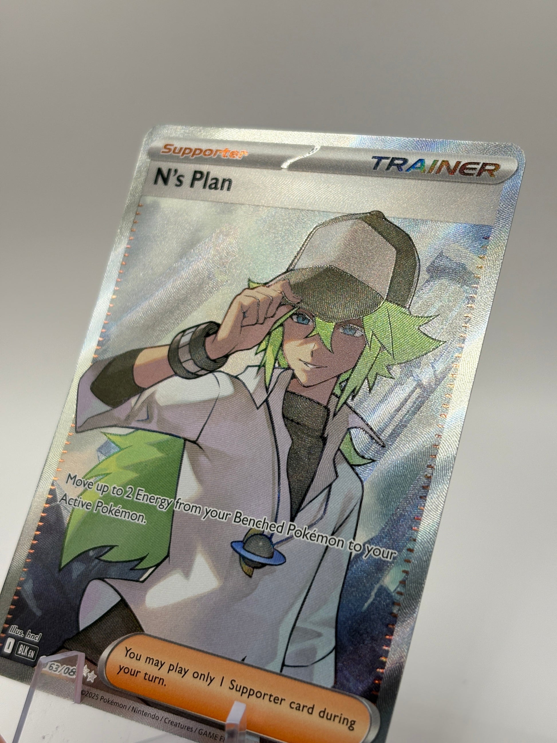 Pokemon TCG Black Bolt - N’s Plan 163/086 Ultra Rare Full Art Trainer NM FRENLY BRICKS - Open 7 Days