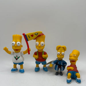 The Simpsons 2005/2006 Bart Simpson Action Figure Lot x 4 FRENLY BRICKS - Open 7 Days