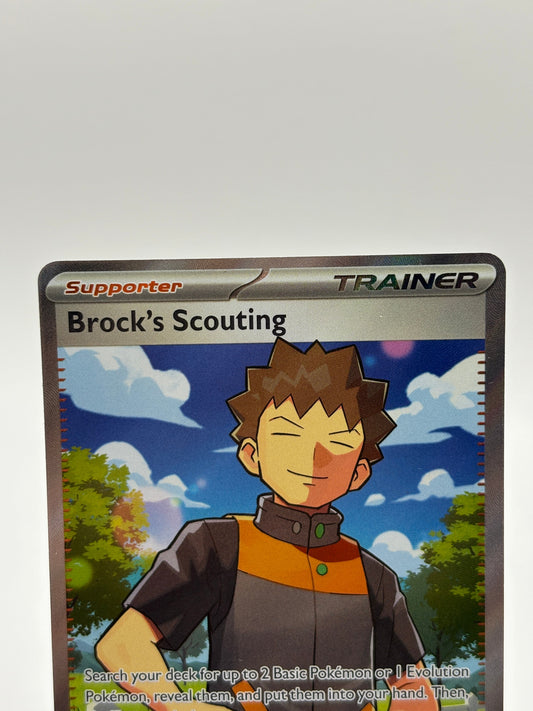 Pokemon TCG Journey Together - Brock’s Scouting 179/159 Full Art Trainer NM FRENLY BRICKS - Open 7 Days
