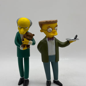 Mr Burns & Smithers - The Simpsons Greetings From Springfield Figures Rare 2007 FRENLY BRICKS - Open 7 Days